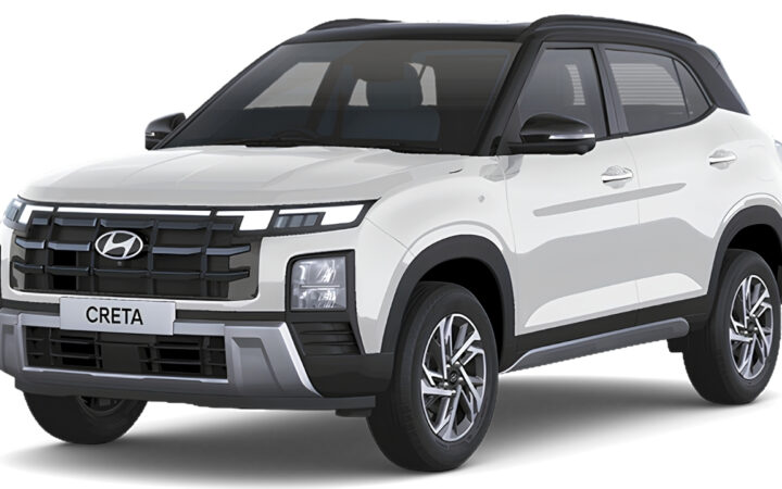 Atlas White with Black Roof Hyundai Creta
